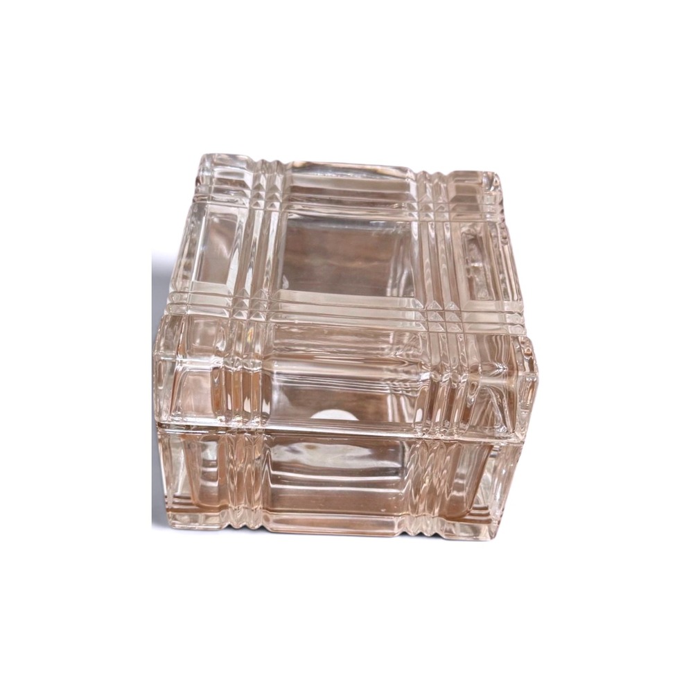 Crystal Clear Lead Crystal Vintage Trinket Box